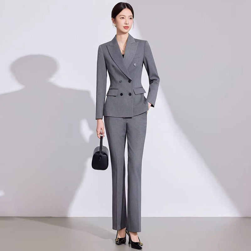 2025 Autumn and Winter Casual Fashion Suit Pants Business Wear Women's Cross-Border Export Pants Suit 6913
