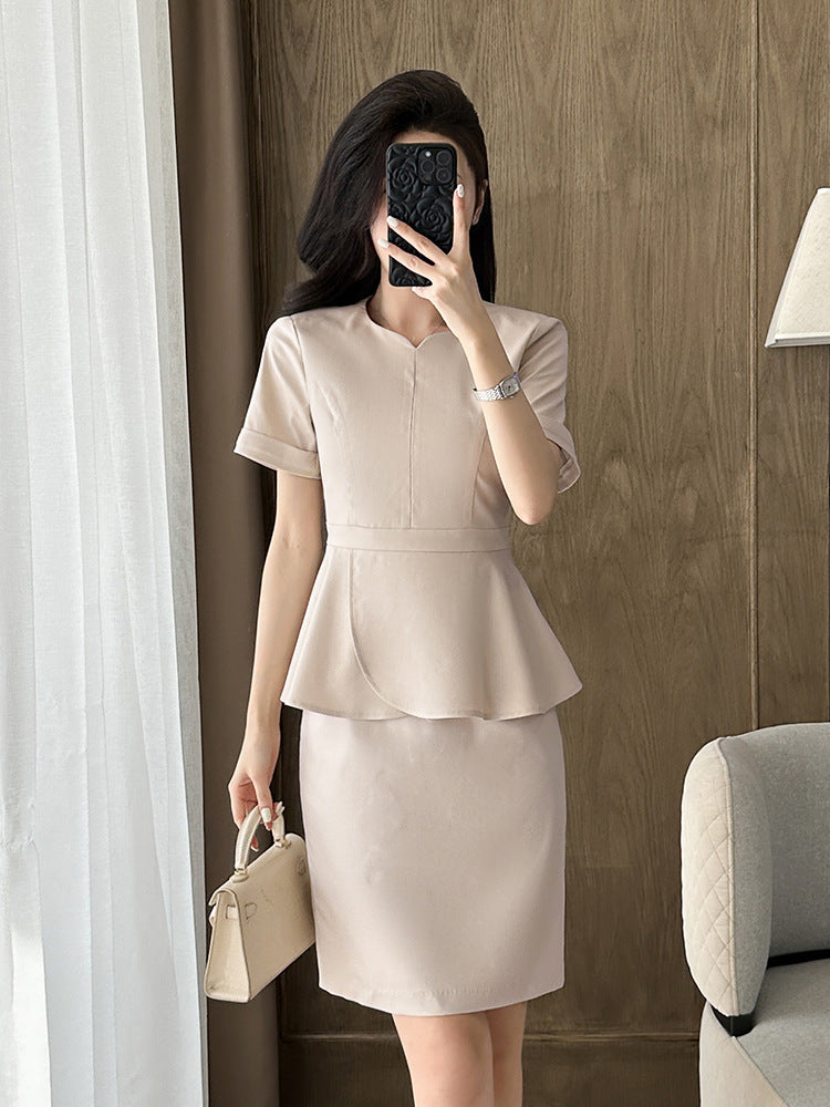 Professional Suit Suit for Women 2025 New Summer Thin Classy Elegant Beauty Salon Jewelry Store Front Desk Work Clothes