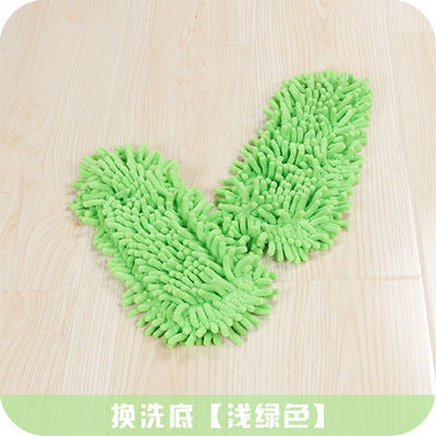 Chenille Lazy Supplies Removable and Washable Cleaning Winter Floor Slippers Floor Mopping and Cleaning Slippers Base 1 Pair