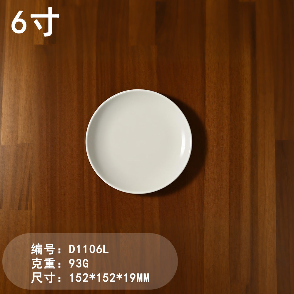 Round Melamine Plate, Imitation Porcelain, Commercial Dining Plate, Buffet Plate, Barbecue Plate, Commercial Plate, Stir-Fry Plate, Round Dish