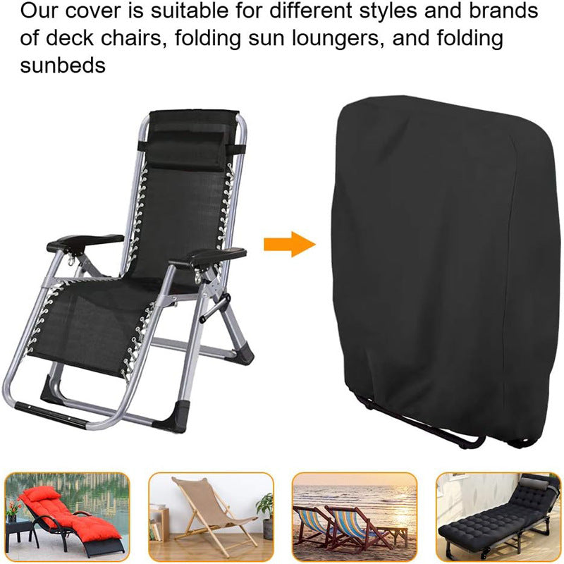 210D Folding Recliner Cover Balcony Garden Courtyard Anti-Blow Dustproof Cover Protective Cover Windproof and Uv Resistant