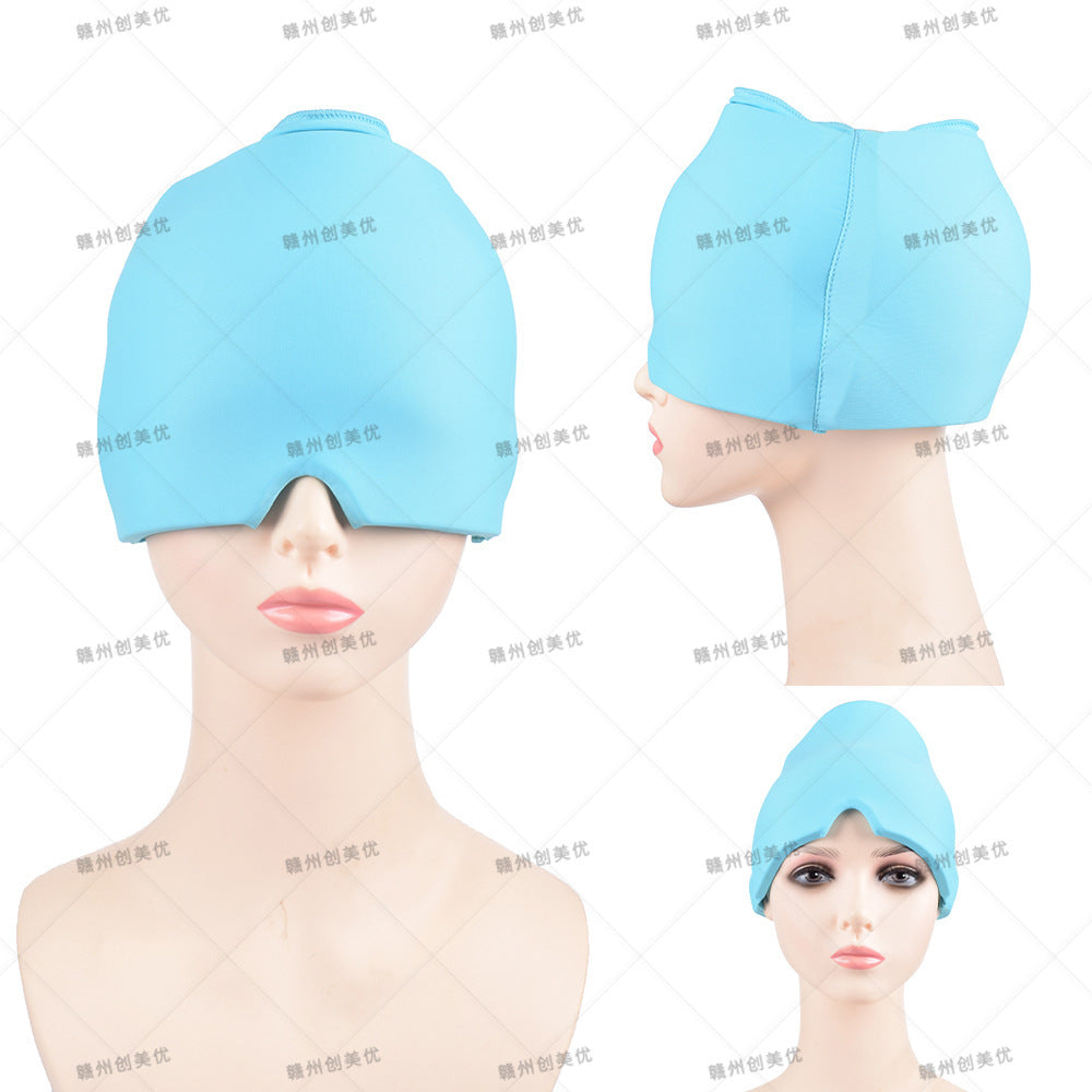 Amazon facial cold compress headgear gel Ice compress headgear Ice Cap solid gel headgear Ice Cap