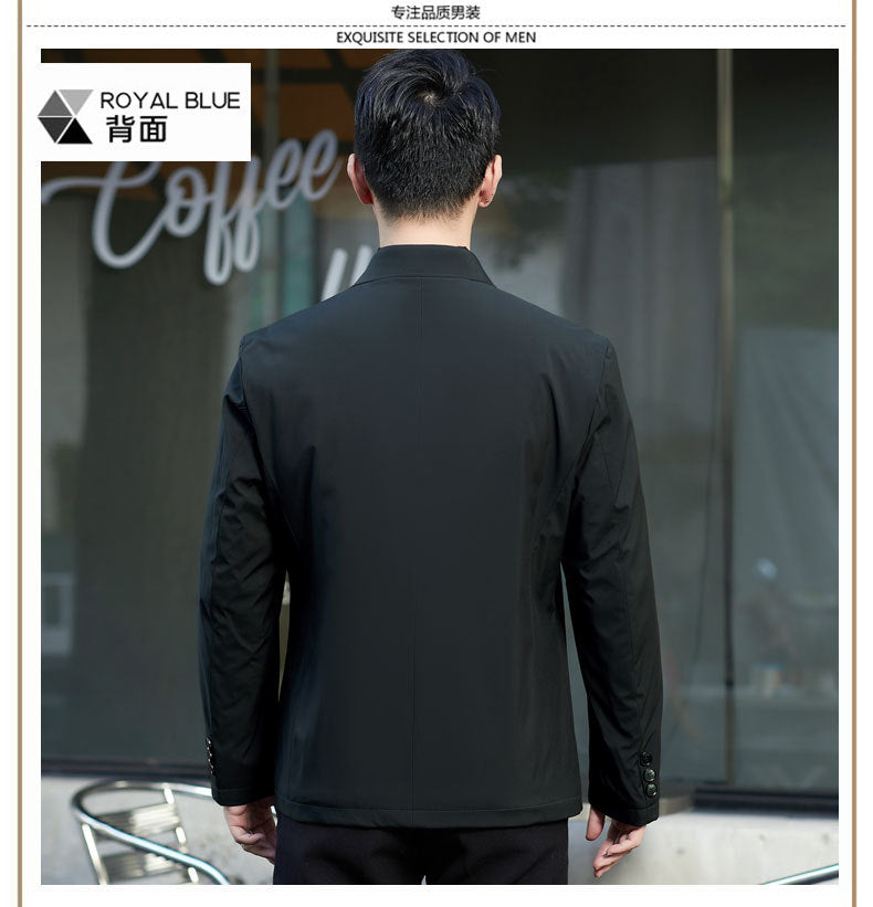 2024 Winter Coat Thickened Cotton-padded Jacket Men's High-grade Mulberry Silk Cotton-padded Jacket for Middle-aged and Elderly Dads Business Casual Jacket