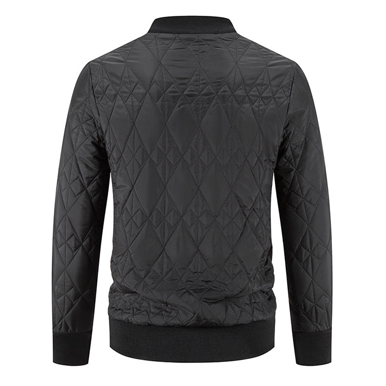 Cross-border winter fleece-lined thickened sweater plus size baseball collar zipper cotton-padded coat cardigan long sleeve warm sweater