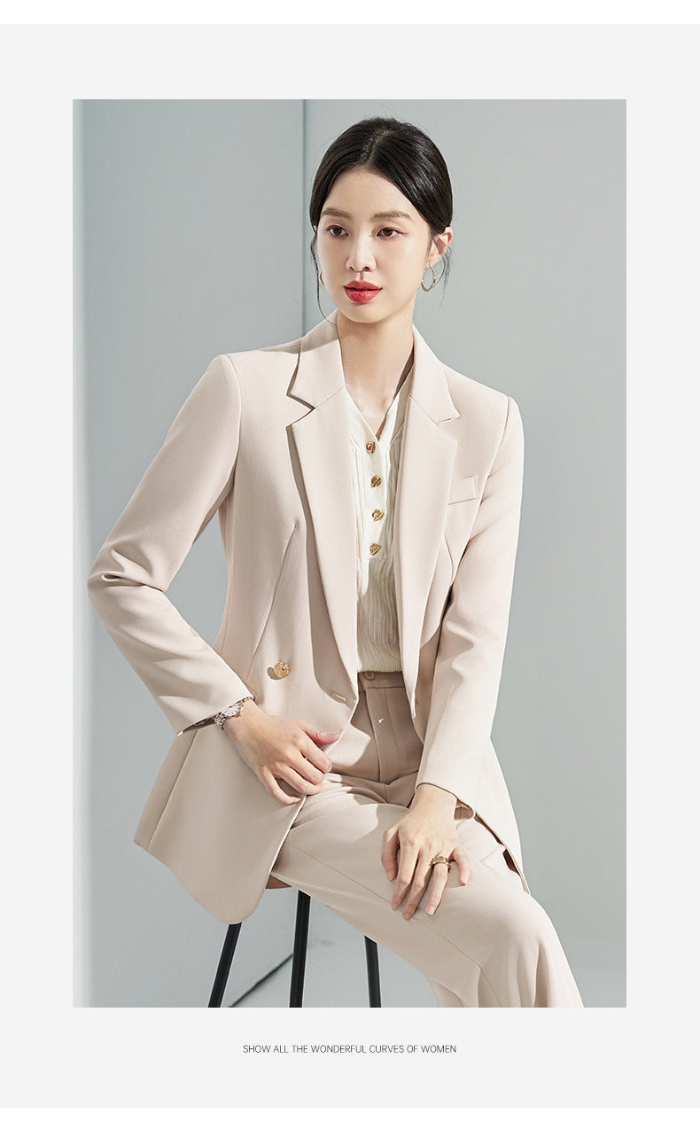 Gray Suit Women's Formal Wear 2025 New Spring & Fall Small High-End Elegant Professional Suit Work Clothes