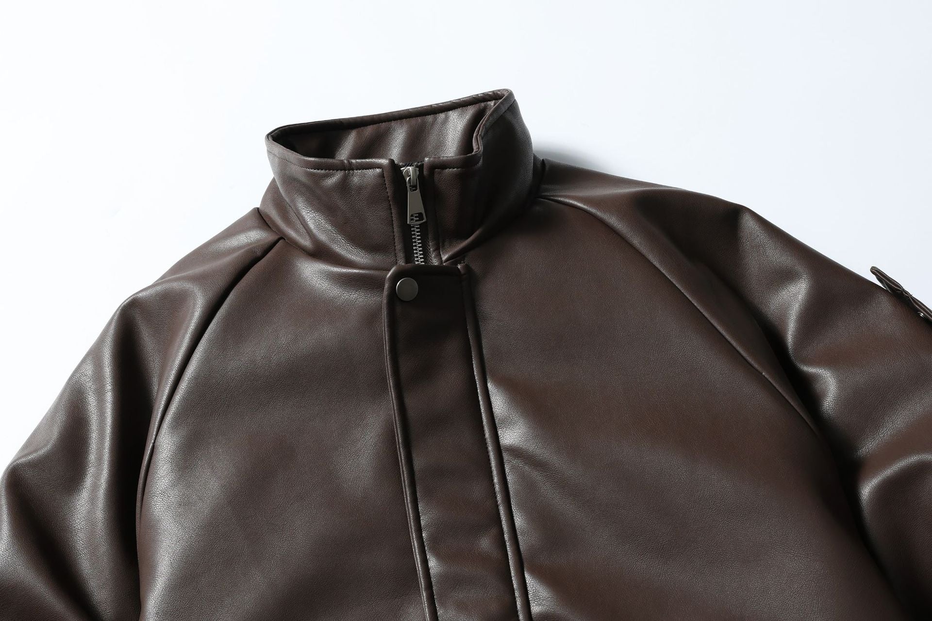 Mr. Song's Cross-Border Trendy American Retro Pu Leather Motorcycle Jacket for Men and Women, Thick Cotton Coat with Large Pockets