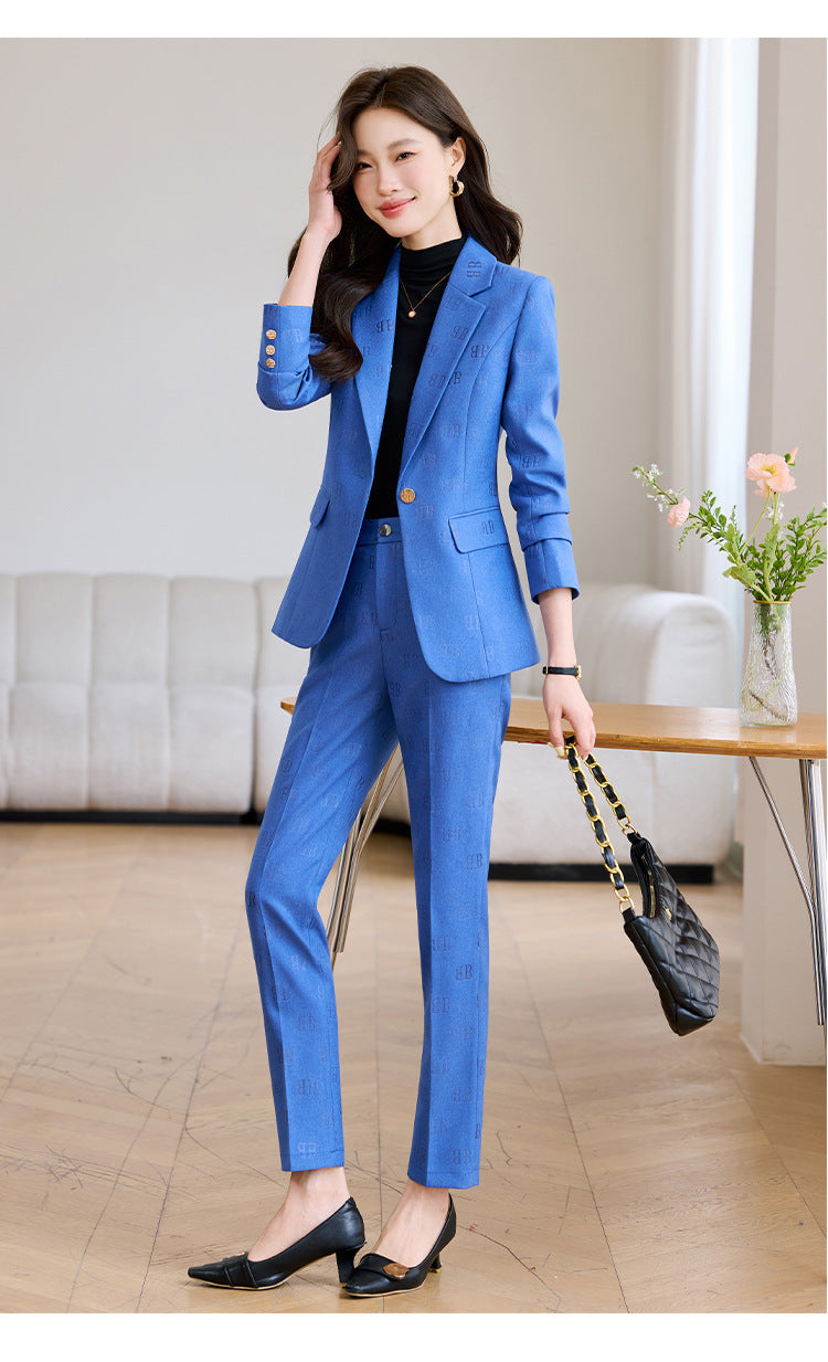 High-End Fashion Letter Printed Suit Suit for Women Spring & Fall 2025 New Design Exquisite Suit Two-Piece Set