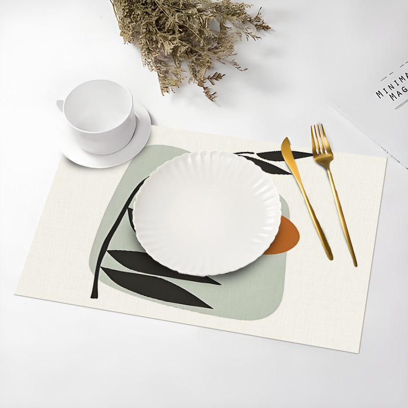 Amazon's New Chinese Style Western Place Mats, Digital Printing Insulation Mats, Household Western Place Mats, Student Bowl Mats Wholesale