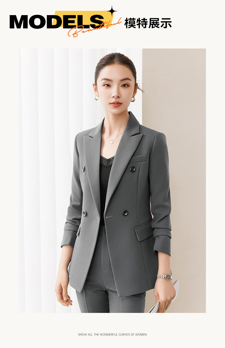 Cross-Border Women's Business Suit, Professional Attire for Interviews, College Student Blazer, Hotel High-End Elegant Workwear
