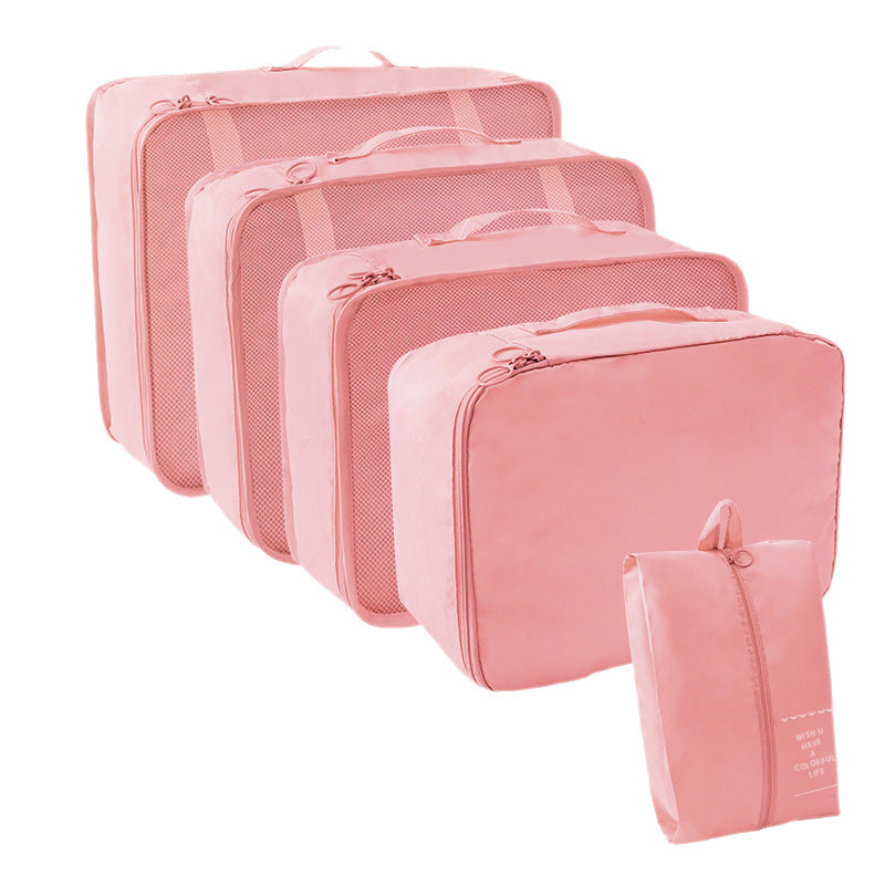 Cross-Border Travel 7-Piece Storage Bag, Clothing Storage Bag, Portable Large-Capacity Suitcase Classification Twill Cloth