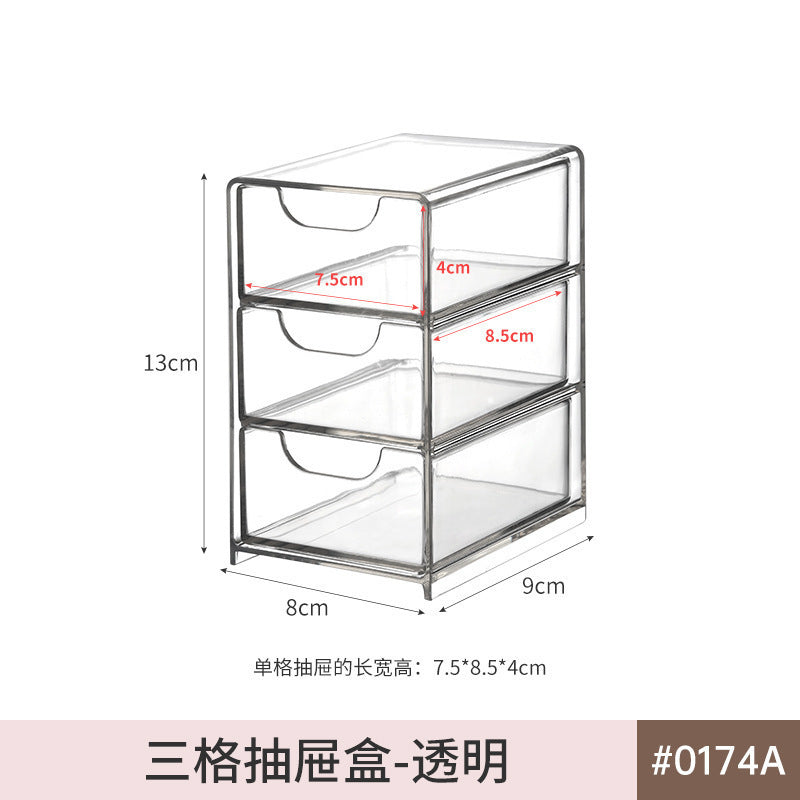 Mirror Cabinet Storage Box Bathroom Cosmetics Storage Rack Dressing Table Skin Care Product Mask Bathroom Desktop Organization Box