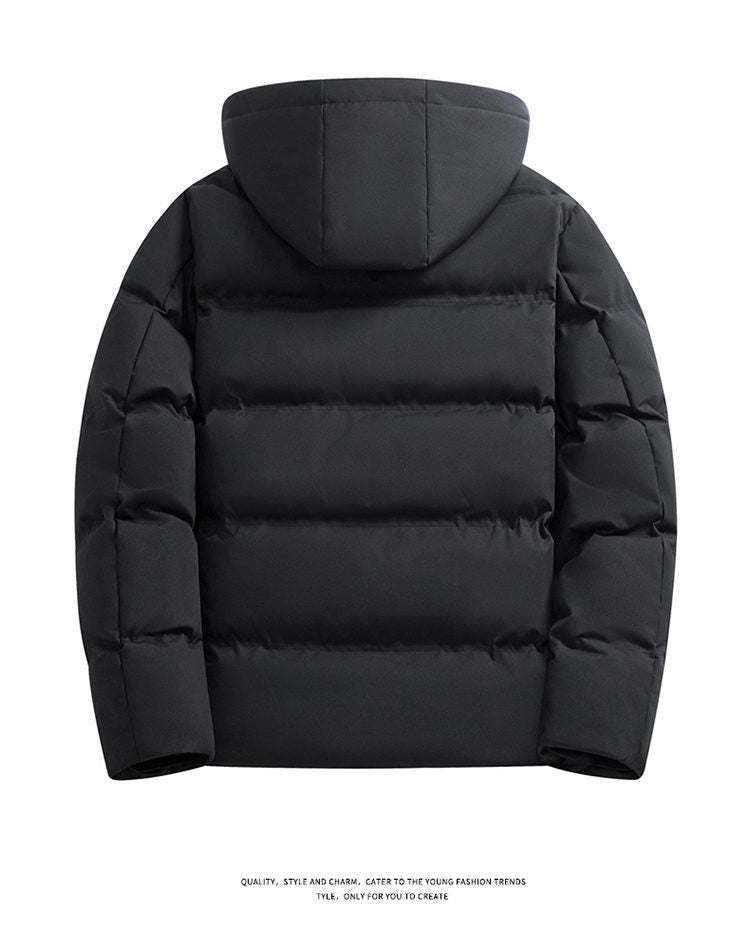 2024 Cross-border Foreign Trade Winter Middle-aged and Elderly Dad Clothes Men's Down Cotton-padded Coat Thickened Warm Hooded Cotton-padded Coat