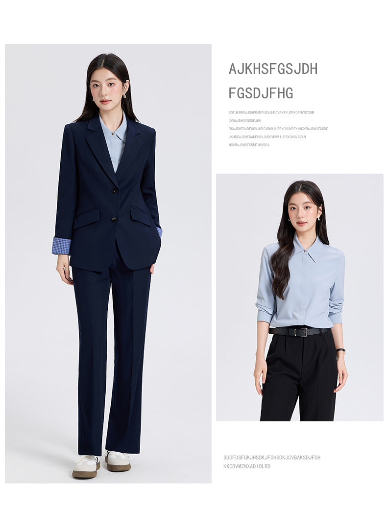 Cross-Border Professional Women's Suit Set, High-End Elegant Business Attire, Sophisticated Look for College Students' Interviews, Formal Suit Jacket