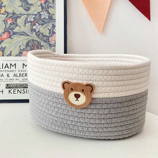 Cotton Rope Woven Cute Snack Storage Basket Creative Home Desktop Remote Control Storage Box Bedside Storage Basket