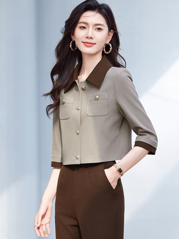 Blazer Women's Spring and Summer 2025 New Elegant Goddess Style Workplace Work Clothing Fashion Professional Suit Suit