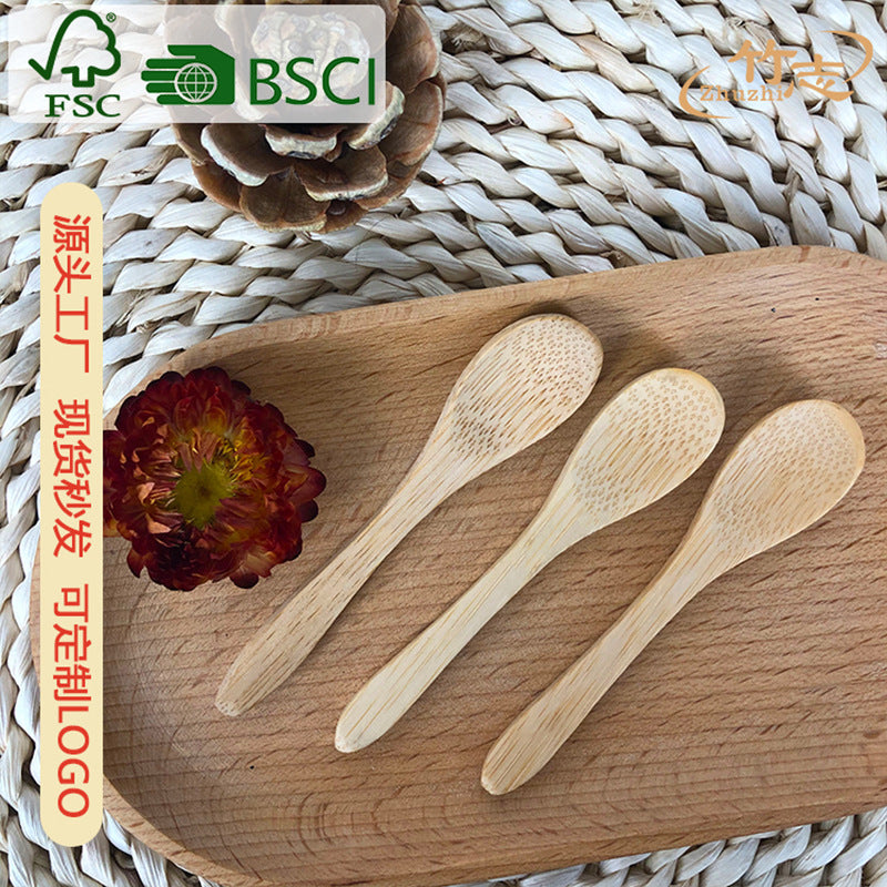 Factory wholesale Japanese children's rice spoon mini bamboo spoon meal chopsticks tableware household kitchen utensils
