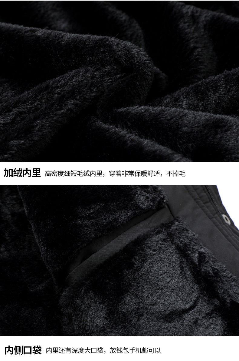Middle-Aged and Elderly Men's down Jackets, Dad's Thickeneded Warm Cotton Jackets 2025 New Winter Mid-Length Cotton Jackets for Men