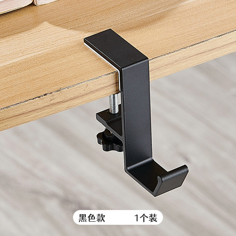 Foldable Tableside Hook, Simple Space Aluminum Hook, Desktop Storage and Organization Hook, Creative Deskside Hook for Students