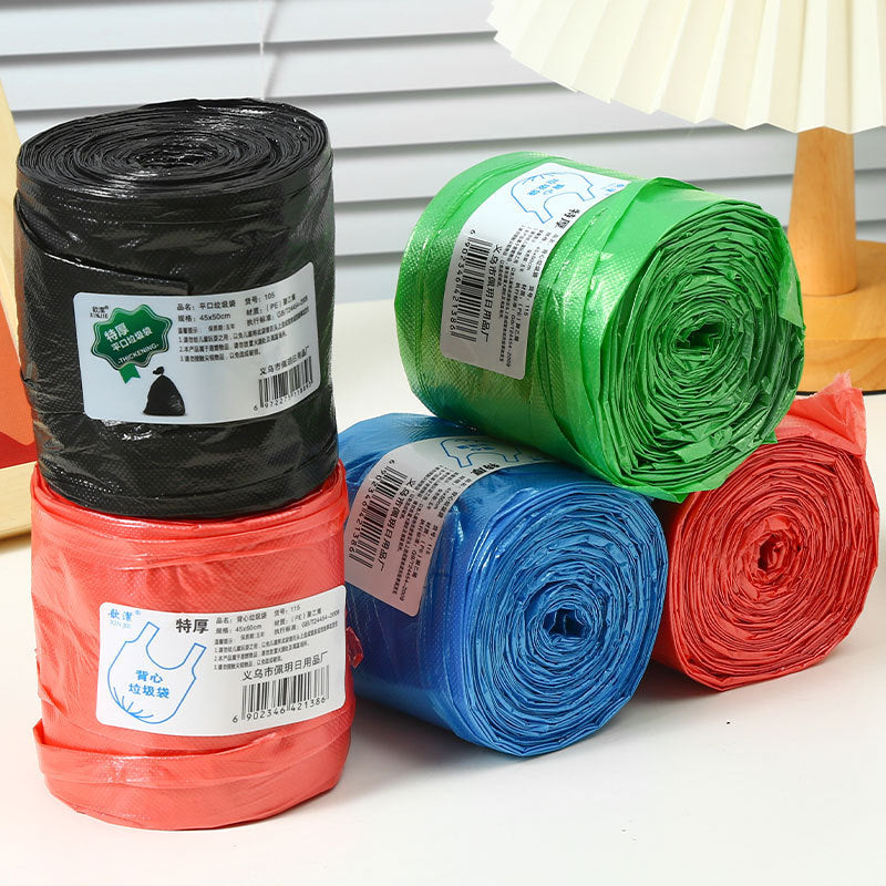 Household Thickeneded Satchel Garbage Bags Household Plastic Bags Kitchen Dormitory Disposable Flat Mouth Hotel Garbage Bags