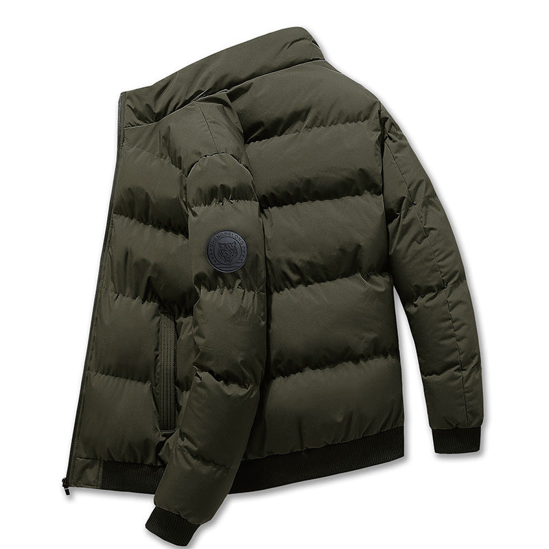 2022 Winter New Men's Cotton Jacket Trendy Stand Collar down Cotton Coat Men's Fashion Brand Outerwear Korean Style Thick Cotton Jacket