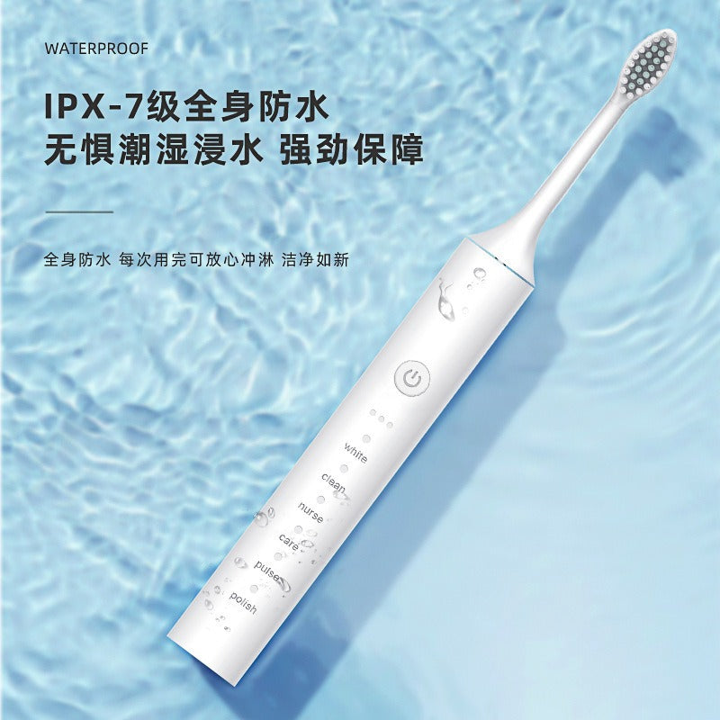 Factory wholesale soft bristle toothbrush flusher portable adult children universal ultrasonic electric toothbrush charging