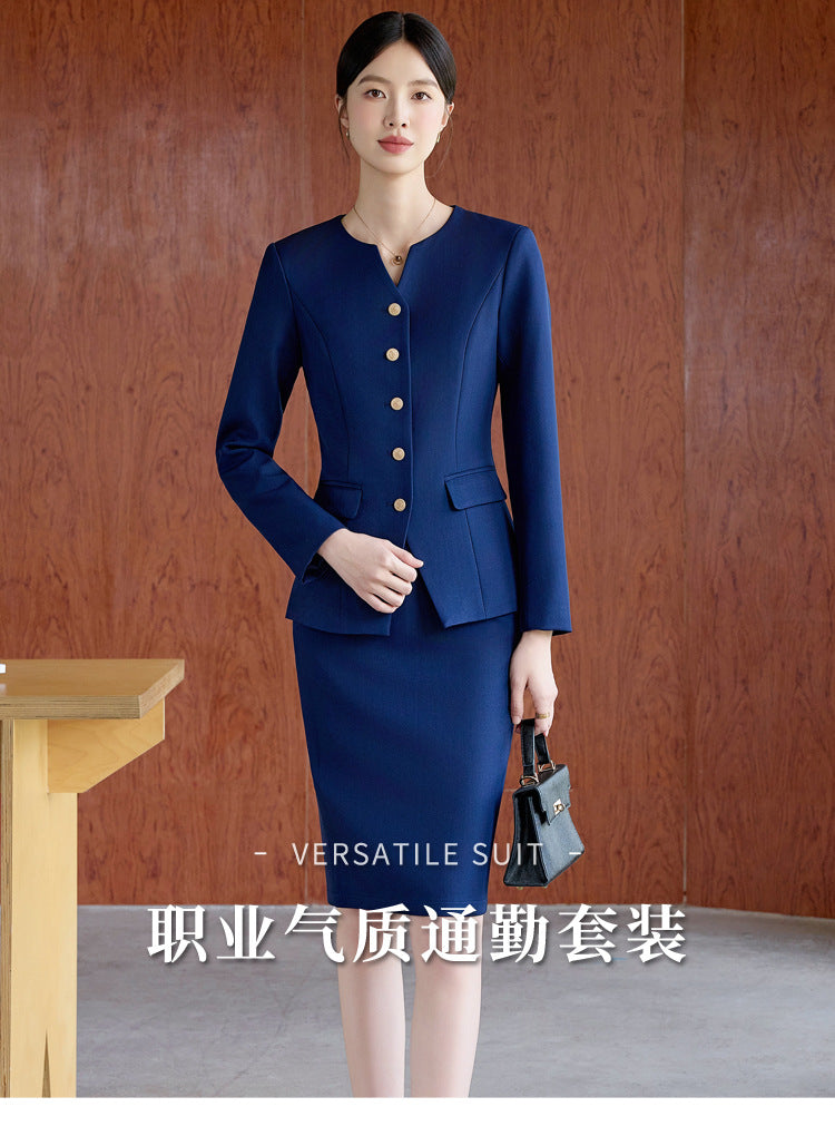 Suit Suit for Women Spring & Fall New Fashion Elegant Goddess Style Professional Wear Formal Wear Beauty Salon Jewelry Store Work Clothes