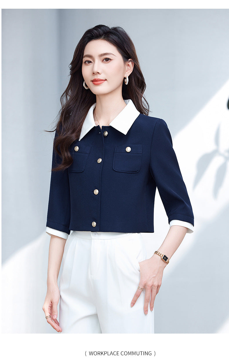 Blazer Women's Spring and Summer 2025 New Elegant Goddess Style Workplace Work Clothing Fashion Professional Suit Suit