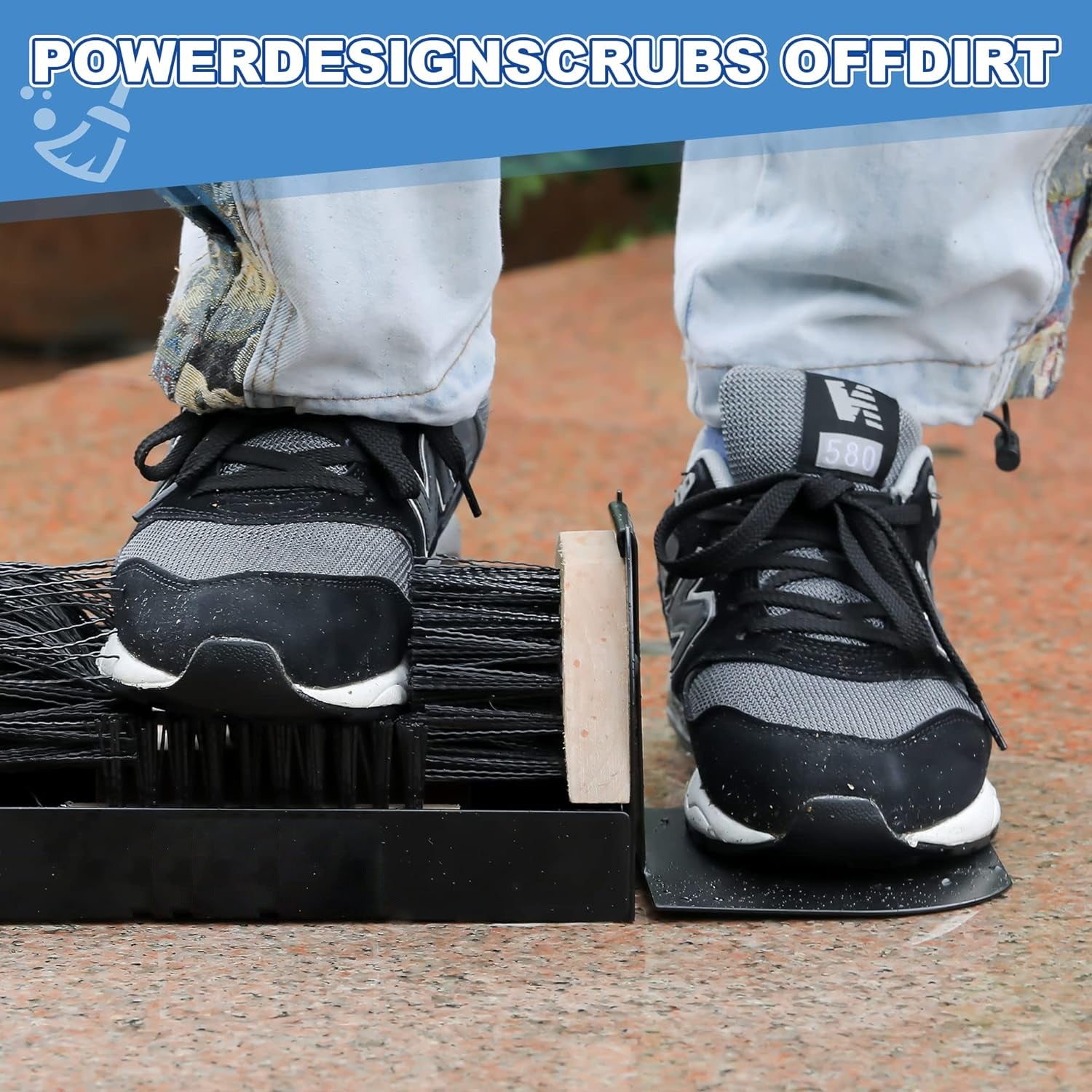 Amazon Cross-border Popular Outdoor Shoe Brush with Pedal Shoe Polisher - Outdoor Shoe Polisher Cleaning Brush Doorway Brush