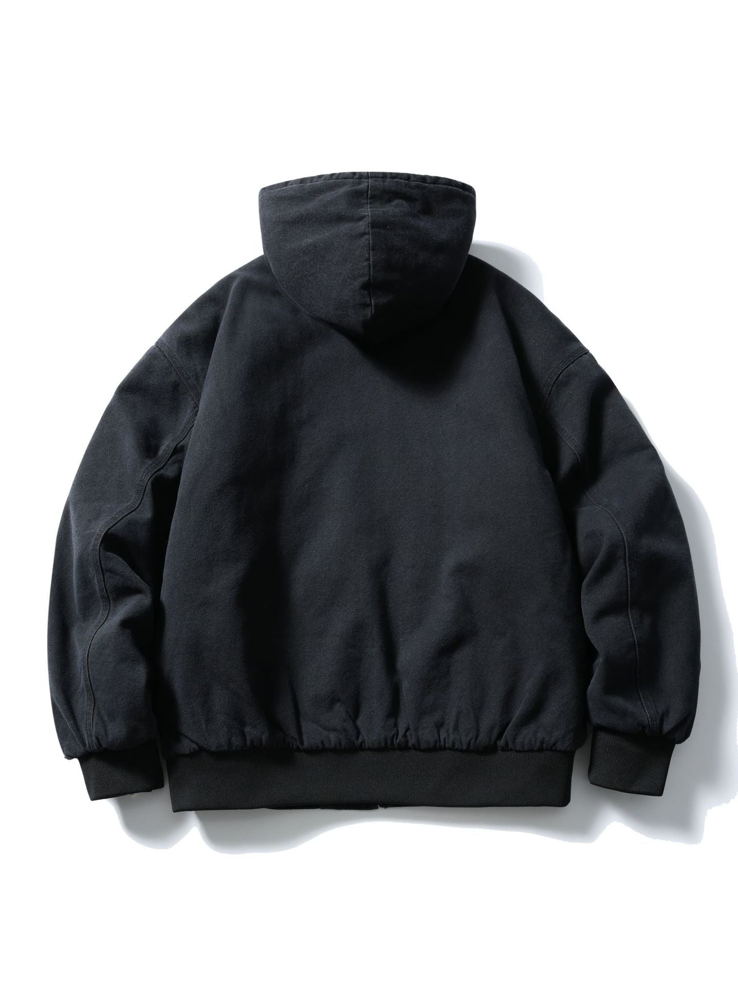 Mr. Song's Cross-Border Japanese-Style Trendy Heavily Washed Drawstring Hooded Inner Checkered Casual Warm Cotton Jacket for Men and Women