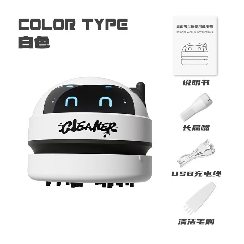 Cross-Border Desktop Vacuum Cleaner Student Mini Handheld Electric Suction Eraser Shavings Children's Cleaning Pencil Shavings Large Suction