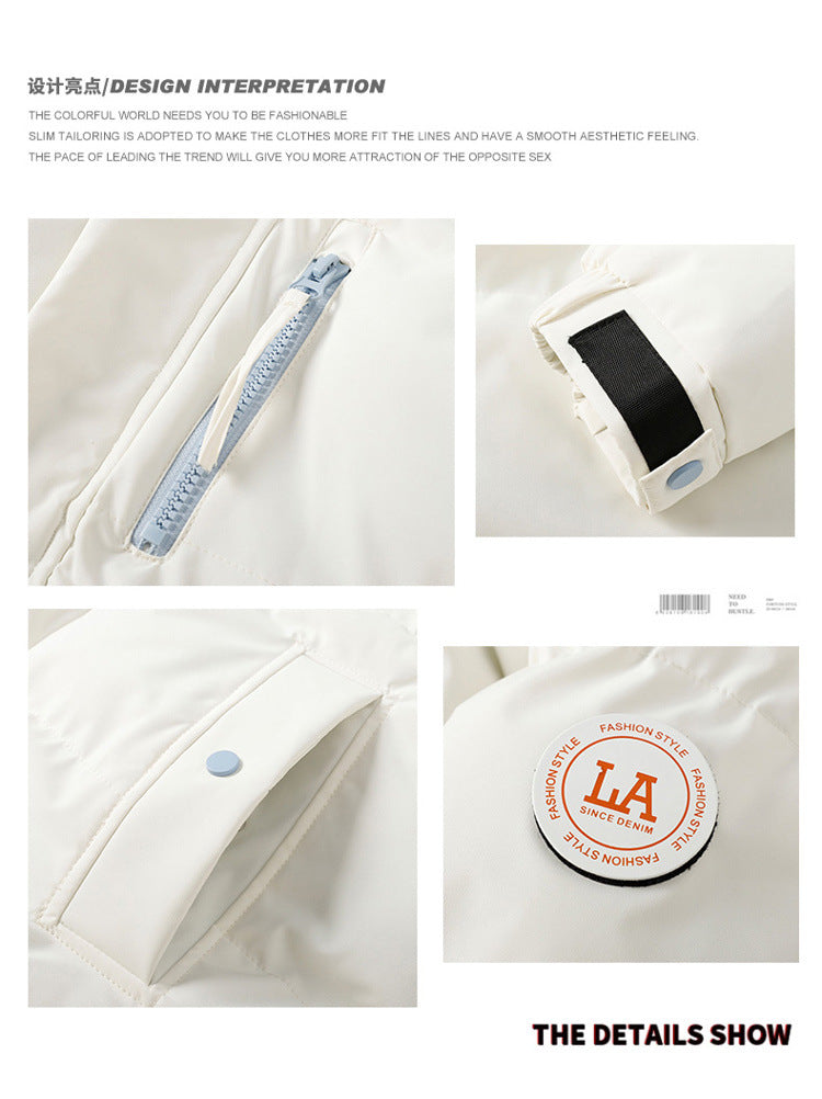 Autumn and Winter New Graphene Cotton Coat, Warm Couple's Same Style Hooded Cotton Jacket, Thickened Winter Coat