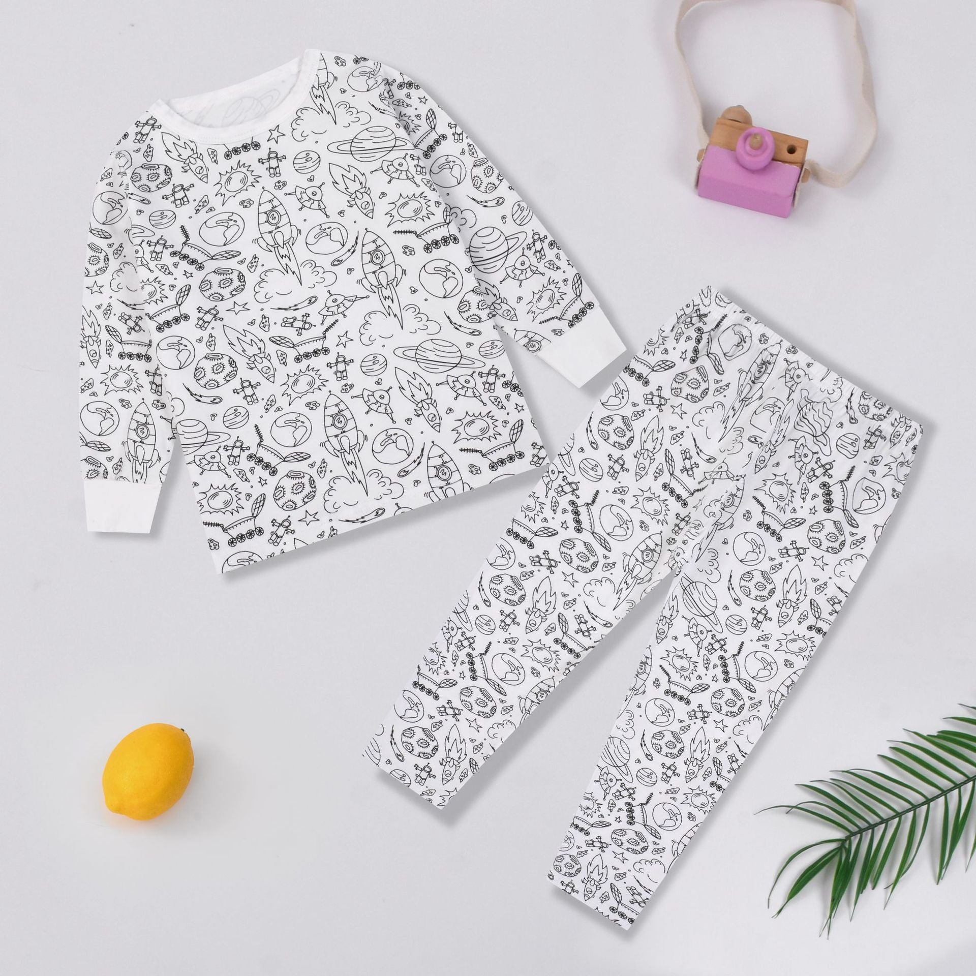 Foreign Trade Independent Stand Pull-Up Cotton Girls Sketch Coloring Comfortable Kidsren's Set Fun DIY Hand-Painted Class a Graffiti