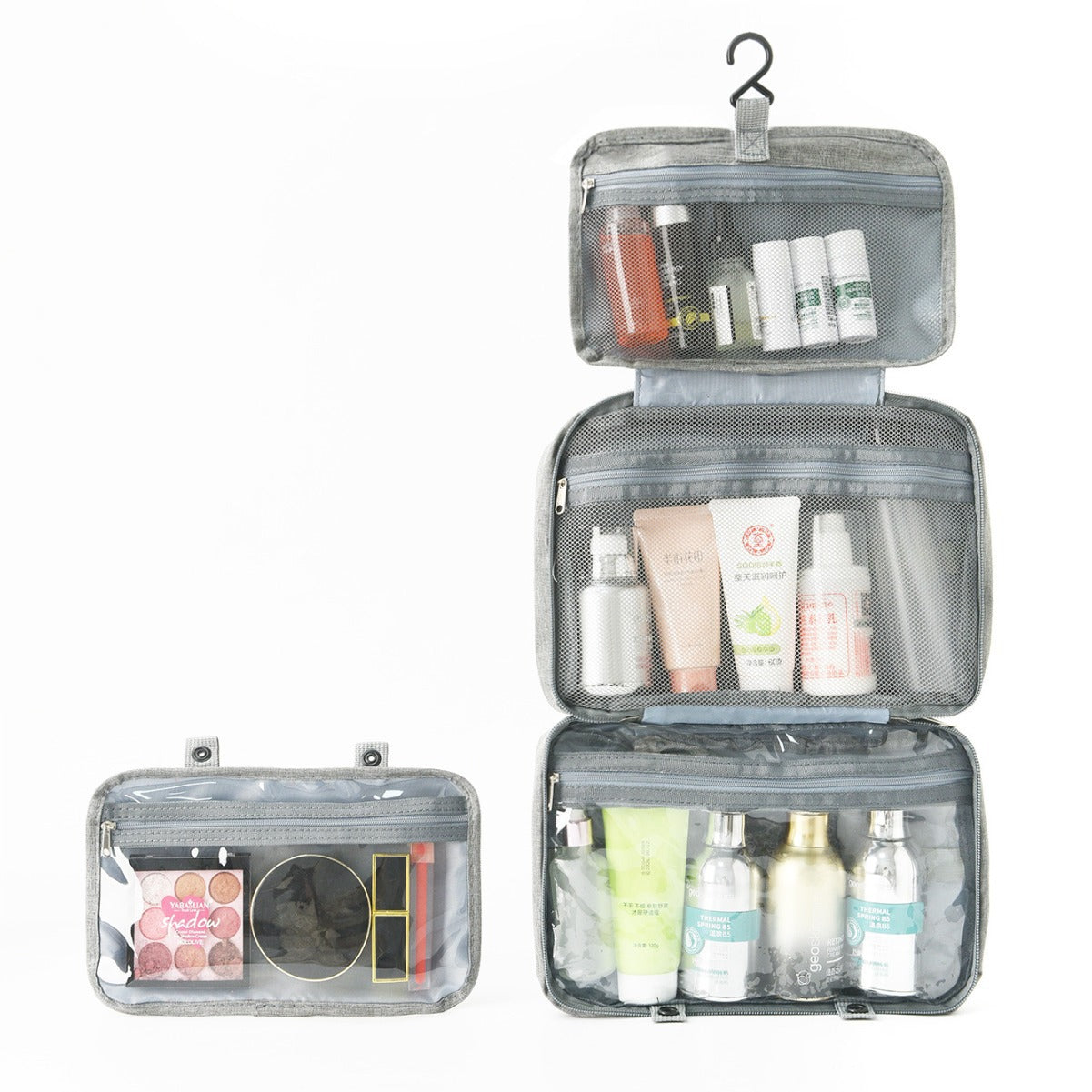 Foreign trade cross-border 40% dry and wet separation can be hung multi-color storage wash cosmetics portable wash bag cosmetic bag