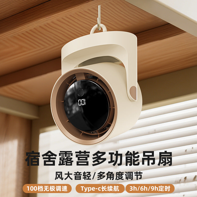 New Desktop Small Fan Rechargeable Small Circulation Fan Home Dormitory Wall-Mounted Long-Life Mini Fan
