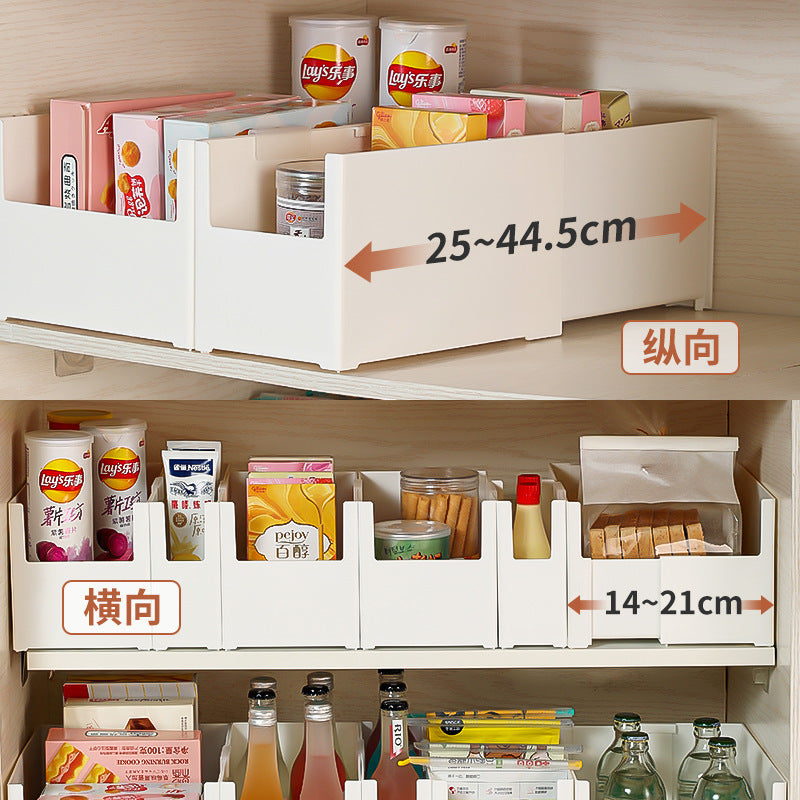 Retractable Storage Box Right Angle under Sink Cabinet Kitchen Extended Storage Basket Debris Organization Storage Box Storage Basket