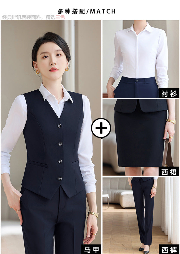 Professional Vest Suit Female Hotel Sales Office Waiter Formal Suit Vest Vest Property Teacher Work Clothes