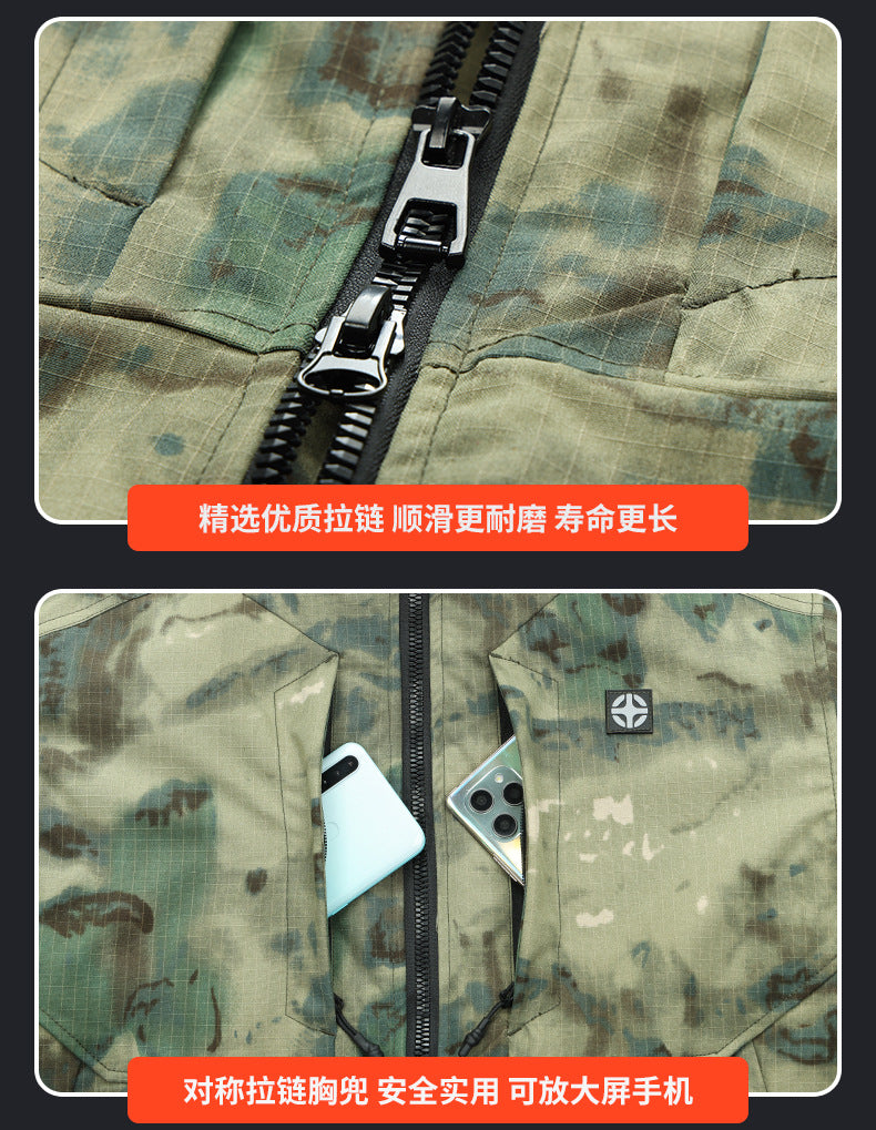 Upgraded Graphene Camouflage Cotton Coat, Thickeneded Cold-Proof and Waterproof Cotton Coat, Anti-Scratch and Wear-Resistant Cotton Jacket, Cold Storage Warm Cotton Coat