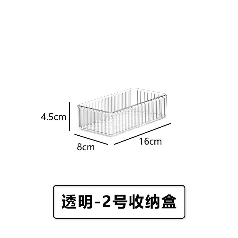 Transparent Wavy Drawer Storage Box Can Be Stacked with Storage Racks Desktop Cosmetics Storage Basket Sundry Partition Box