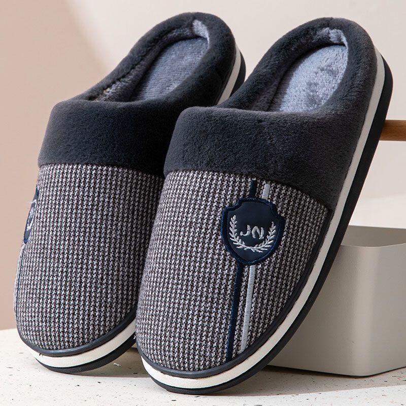 Winter plus size Men's Cotton Slippers Thickened Indoor and Outdoor Wear Non-slip Thick Bottom Warm Home Use Men's and Women's Cotton Slippers Day
