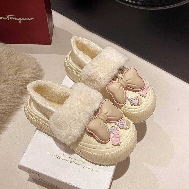 2025 New Cotton Slippers Removable Women's Winter Home Warm Fleece-Lined Home Plush Cotton Slippers Cute Slippers