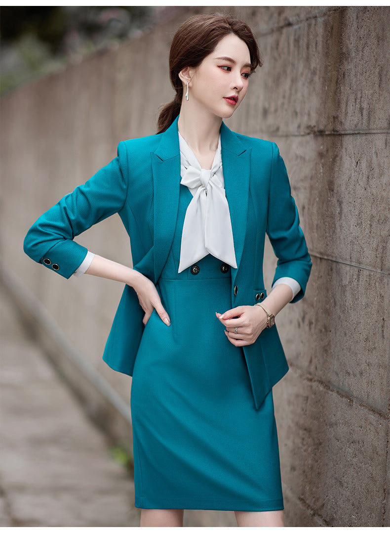 Amazon European and American Cross-Border Popular Commuter Foreign Trade Women's Blazer Professional Pants Dress Two-Piece Suit