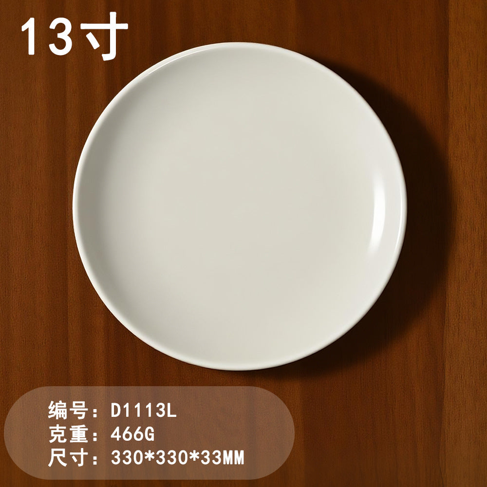 Round Melamine Plate, Imitation Porcelain, Commercial Dining Plate, Buffet Plate, Barbecue Plate, Commercial Plate, Stir-Fry Plate, Round Dish
