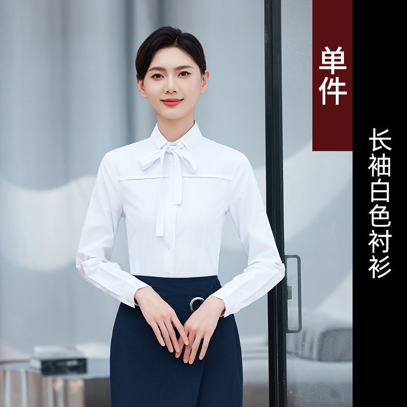 2025 New China Mobile Workwear Women's Summer Mobile Company Hall Manager Workwear Short-Sleeved Jacket Women's Skirt Shirt