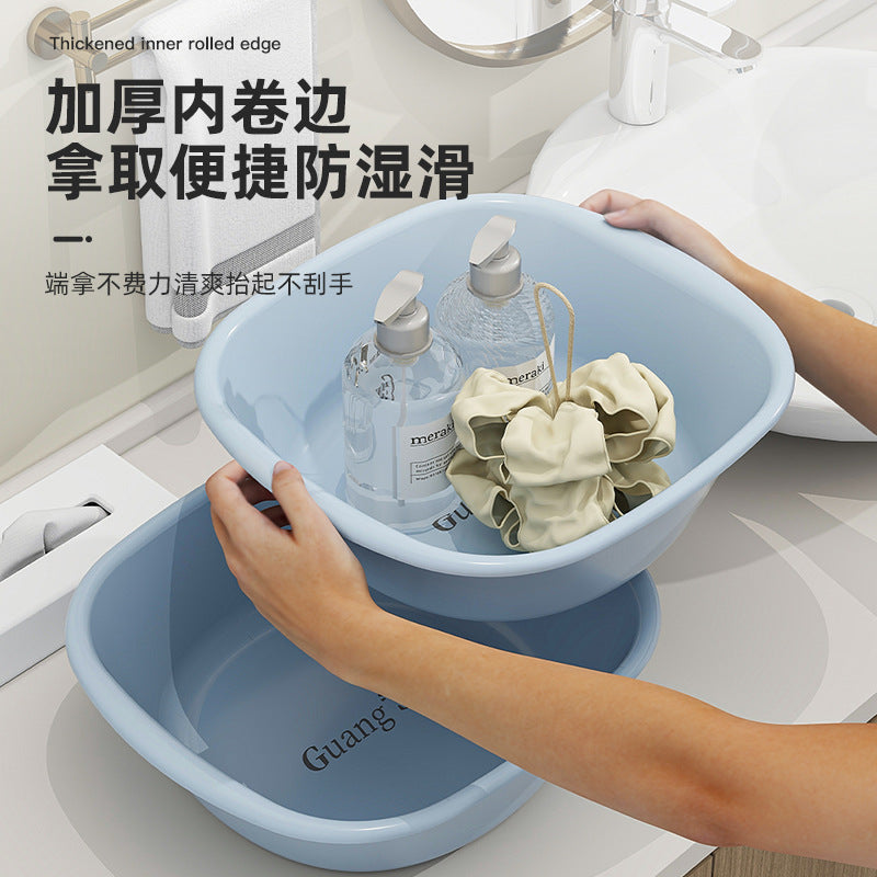 Washbasin Household Thickened Plastic Large-size Basin Student Dormitory Laundry High-value Small Baby Washbasin for Foot Washing