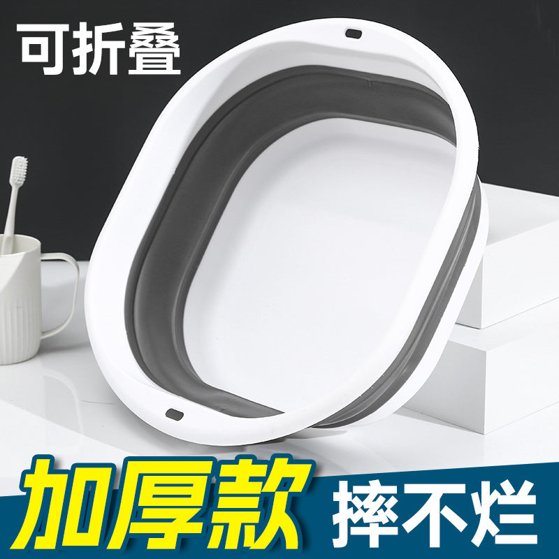 Folding Washbasin Bait Tray Fishing Gear Plastic Large Basin Square Basin Thickened Plastic Washbasin for Student Dormitory Use