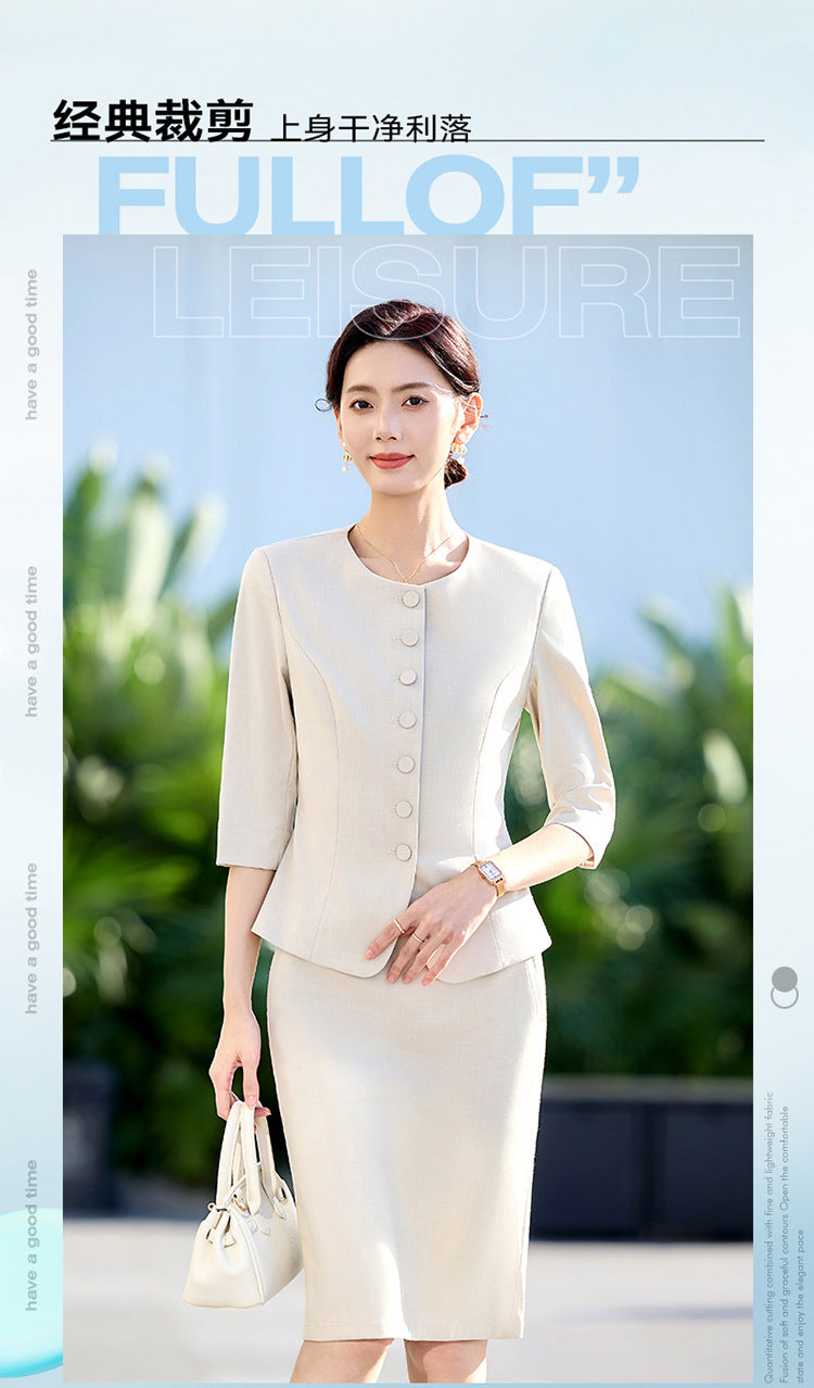 New Chinese Style Professional Skirt Classy Suit Suit for Women 2025 New Sales Workwear Conference Reception Work Clothes Summer