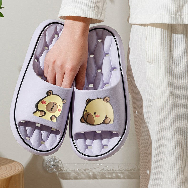 Kapi Barra Eva Slippers Women's Home Indoor Bath Shoes Bathroom Leakage Non-slip Slippers Men's Breathable Sandals