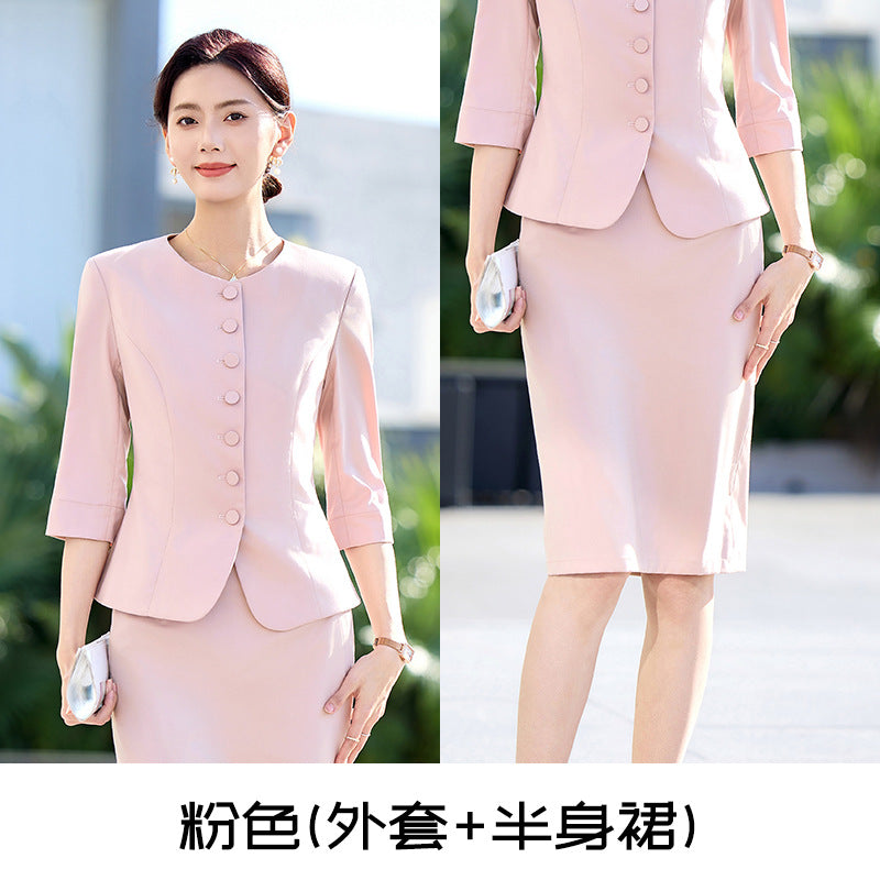 New Chinese Style Professional Skirt Classy Suit Suit for Women 2025 New Sales Workwear Conference Reception Work Clothes Summer