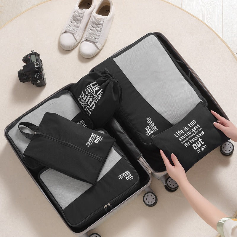 Cross-Border Travel Storage Set, Business Trip Packaging, Clothes Organizing Bag, Machine Washable, Multi-Functional Travel Storage Six-Piece Set