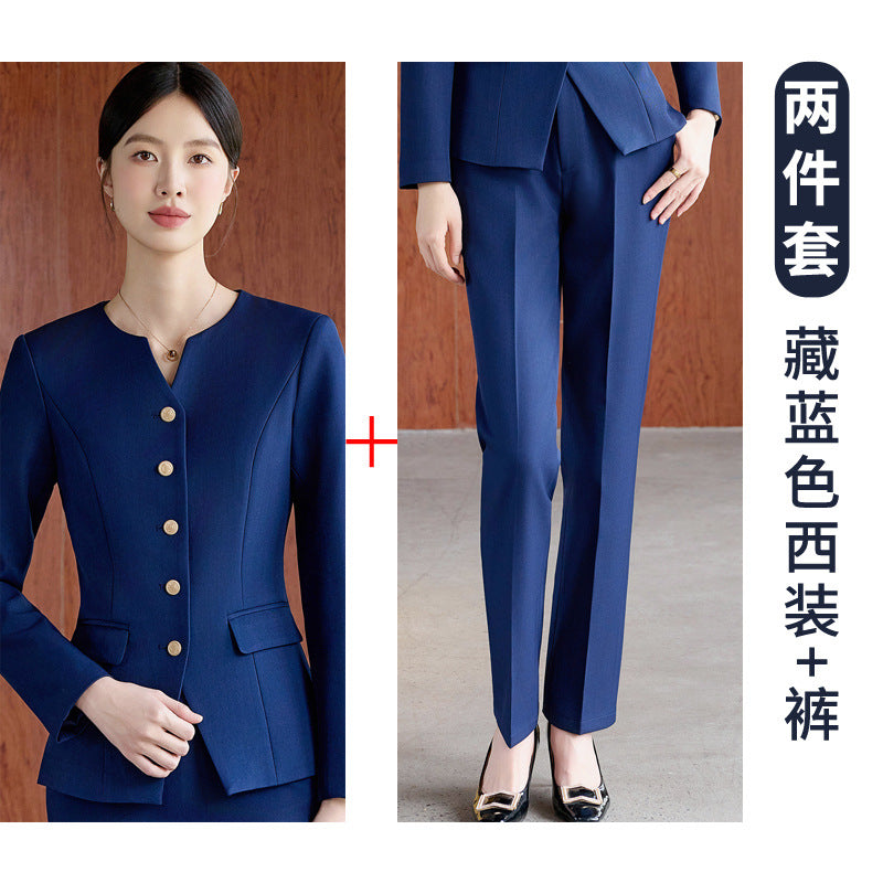 Suit Suit for Women Spring & Fall New Fashion Elegant Goddess Style Professional Wear Formal Wear Beauty Salon Jewelry Store Work Clothes